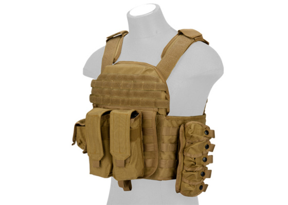 Lancer Tactical MOLLE AK Plate Carrier ( Tan )