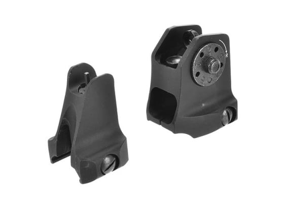 Lancer Tactical DD Style Low Profile Fixed Iron Sight Set ( Black )