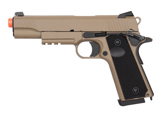 Double Bell M1911 Tactical GBB Airsoft Pistol ( Tan )