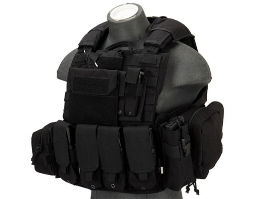 Flyye Industries 1000D 9-Pouch Maritime Force Recon Vest (Blk/L)