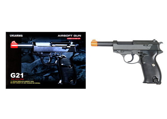 UK Arms G21 Metal Spring Airsoft Pistol ( Black )