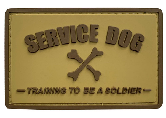 G-Force Service Dog Training to Be a Soldier PVC Morale Patch ( Tan )