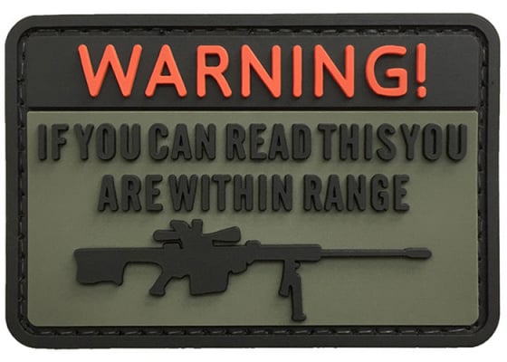 G-Force Warning If You Can Read This You're Within Range PVC Morale Patch ( OD )