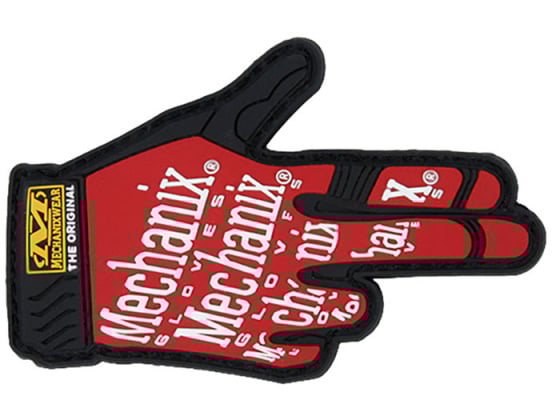 G-Force Mechanix PVC Morale Patch ( Red / Black )