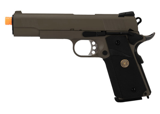 WE Tech 1911 Full Metal MEU Airsoft Gas Blowback Pistol ( Olive Drab )