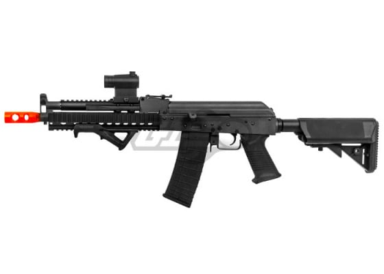 Lancer Tactical LT11B AK Tactical RIS Carbine AEG Airsoft Rifle ( Black )