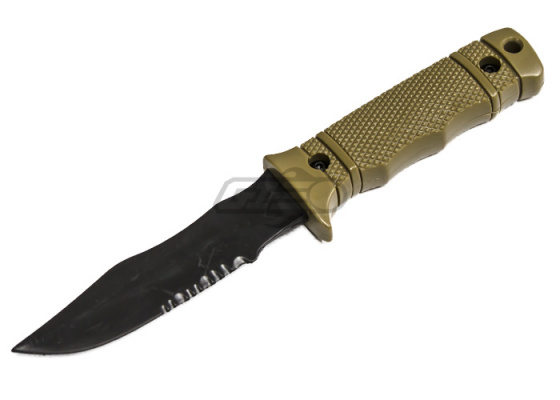 Lancer Tactical SG Style M37-K Seal Pup Plastic Dummy Knife w/ Holster ( Tan )