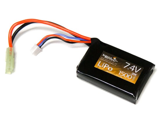 Lancer Tactical 7.4v 1500mAh 3s 20c LiPO Flat Battery