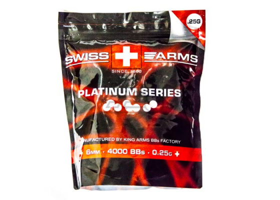 Swiss Arms Platinum Series .25g 4000 ct. by King Arms ( White )