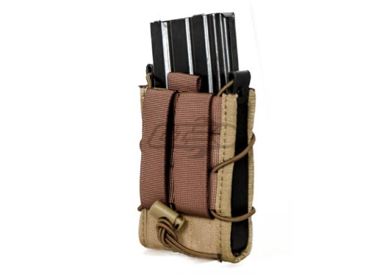 Lancer Tactical M4 / M16 Clam Single Magazine Pouch ( Tan )