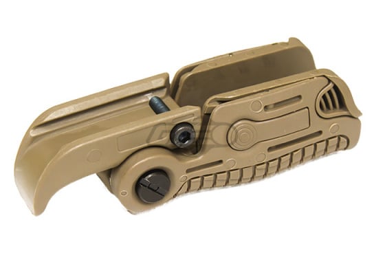 Lancer Tactical AB163 Extendable Folding Vertical Grip ( Dark Earth )