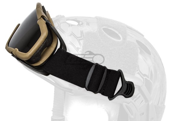 Emerson SI Ballistic Goggles w/ Swivel Clips For Helmet ( Tan )