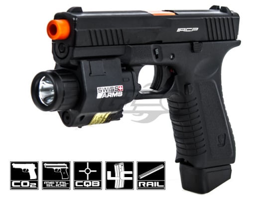 APS ACP Action Combat CO2 Airsoft Pistol ( Black )
