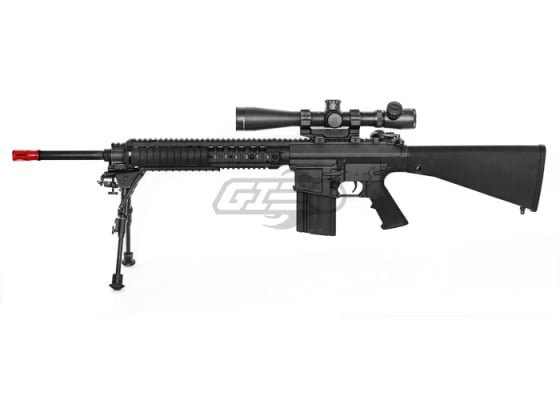 Knight's Armament Full Metal M110 SASS W/ETS AEG Airsoft Gun ( Black ) by ARES