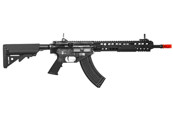 Knights Armament SR47 URX 3.1 ( B.R.S.S ) Recoil Carbine AEG Airsoft Rifle by Bolt ( Black )