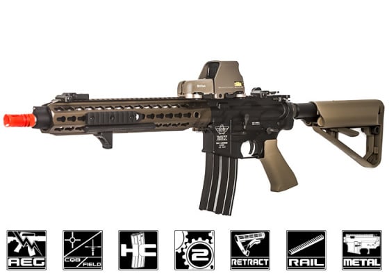 Bolt Full Metal M4 SOPMOD (B.R.S.S) Blow Back KeyMod AEG Airsoft Rifle ( Tan )