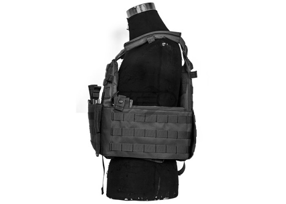 Lancer Tactical 4906 Plate Carrier w/ Triple Inner Mag Pouch ( Black )