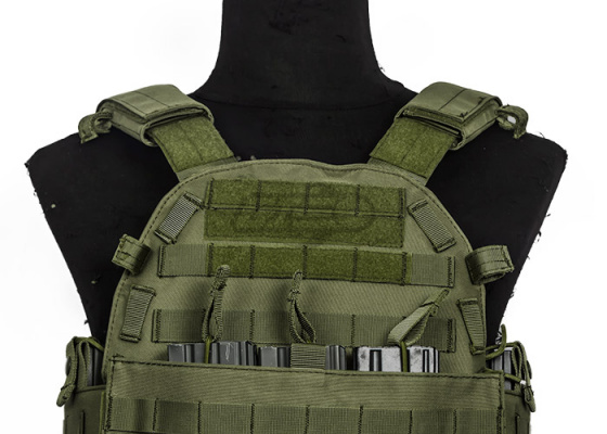 Lancer Tactical 4906 Plate Carrier w/ Triple Inner Mag Pouch ( OD Green )