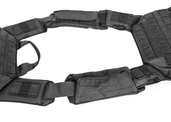 Lancer Tactical Speed Attack Plate Carrier w/ Dual Inner Mag Pouch & Sholder Pads ( Black )