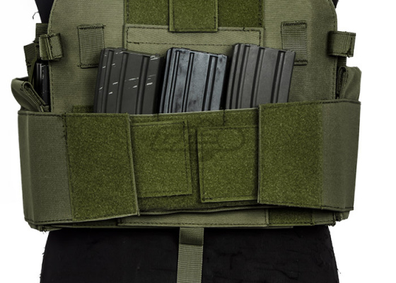 Lancer Tactical SLK Plate Carrier w/ Side Plate Dual Mag Pouch ( OD Green )