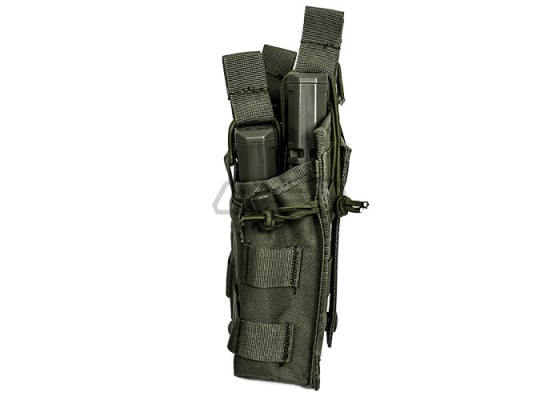 Lancer Tactical Dual Open Top M4 / M16 Magazine Pouch MOLLE ( OD Green )