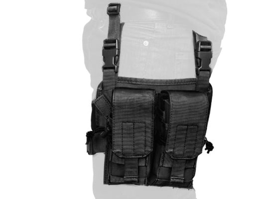 Magazine Leg Rigs Lancer Tactical Magazine Pouch Leg Rig MOLLE ( Black )