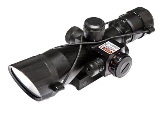 Lancer Tactical Dual Red & Green Illuminated Scope w Red Laser