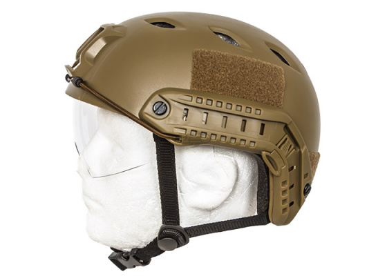Lancer Tactical BJ Type Basic Version Helmet w/ Visor ( Tan / M )