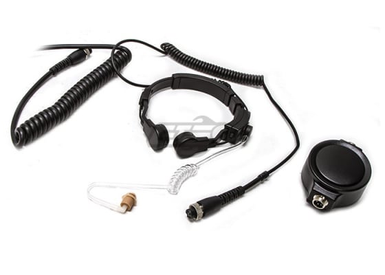 Code Red Headsets Assault-K Tactical Kenwood / Baofeng Radios Throat Mic ( Black )