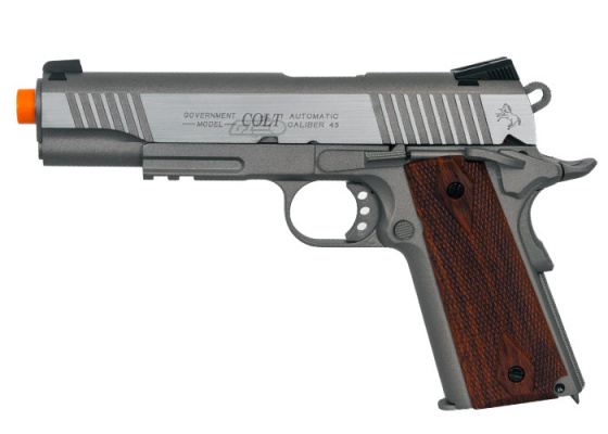 Colt 1911 Rail Gun Blowback CO2 Airsoft Pistol ( Silver )
