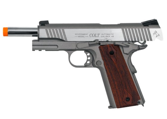 Colt 1911 Rail Gun Blowback CO2 Airsoft Pistol ( Silver )