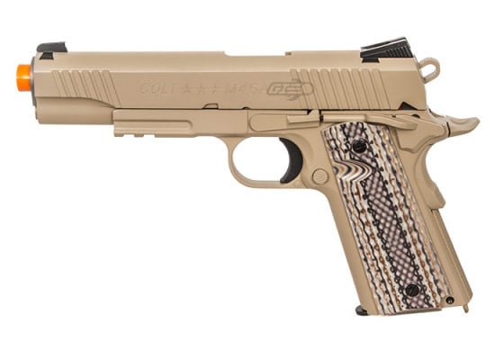 Colt M45A1 1911 Rail Gun Blowback CO2 Airsoft Pistol ( Flat Dark Earth )