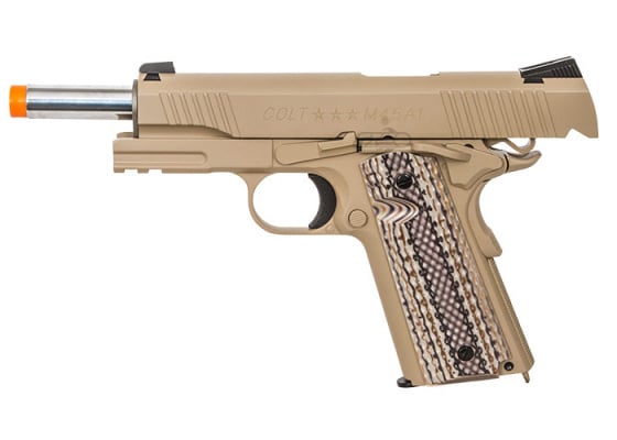 Colt M45A1 1911 Rail Gun Blowback CO2 Airsoft Pistol ( Flat Dark Earth )