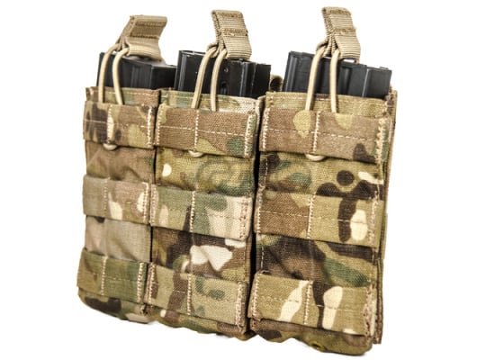 Condor Outdoor MOLLE Triple Open Top M4 Mag Pouch ( Multicam )