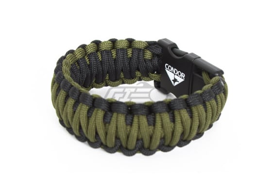 Condor USB Paracord Bracelet 2 GB Storage ( Black / OD Green / 6.5" Long )