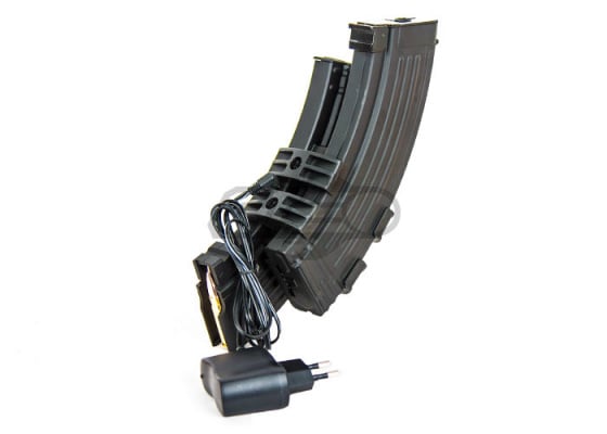 CYMA AK 1100 rd. AEG High Capacity Electric Winding Magazine w/ Pressure Switch ( Black )