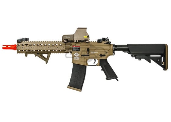 Valken V12 MK18 MOD 1 M4 Carbine HPA Airsoft Rifle By Combat Machine ( Tan / Black )