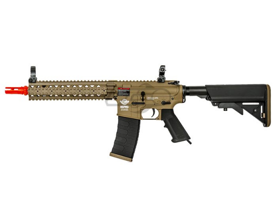 Valken V12 MK18 MOD 1 M4 Carbine HPA Airsoft Rifle By Combat Machine ( Tan / Black )