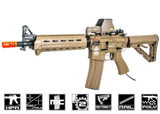 Valken V12 CM16 MOD 0 M4 Carbine HPA Airsoft Rifle By Combat Machine ( Tan )