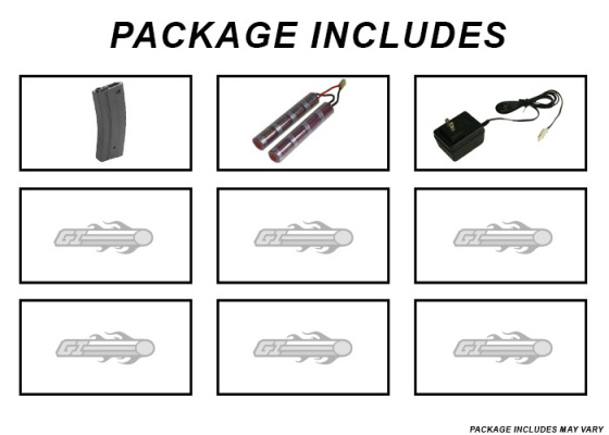 G&G Combat Machine CM16 300BOT M4 Carbine AEG Airsoft Rifle Battery & Charger Package ( Black )