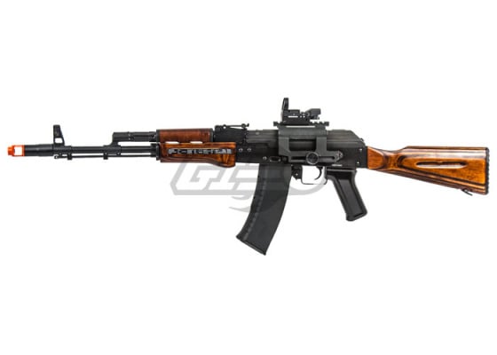 G&G GK74N AK Carbine AEG Airsoft Rifle ( Black / Wood )