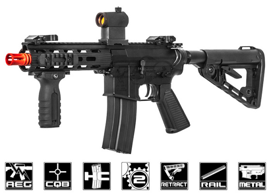 King Arms Elite M4 TWS Alpha 7" CQB Carbine AEG Airsoft Rifle ( Black )