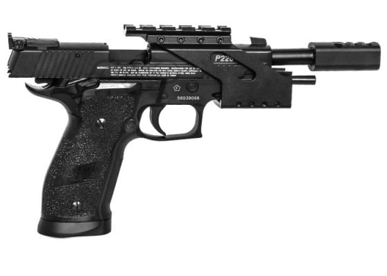KJW Sig Sauer P226 X-Five Open .177/4.5mm CO2 Blowback Pistol Airgun ( Black )