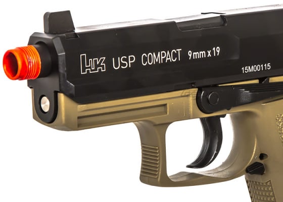 H&K USP Compact Tactical GBB Airsoft Pistol By KWA ( Tan )