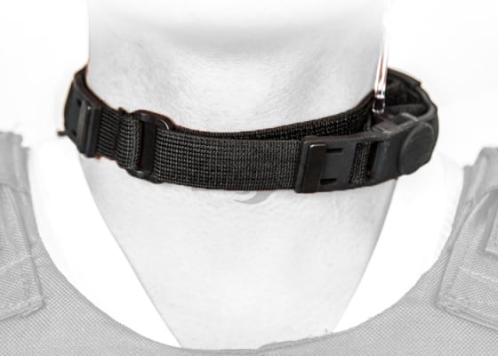 Lancer Tactical SWAT Tactical Motorola 2-Pin Version Radio Throat MIC w/ PTT ( Black )