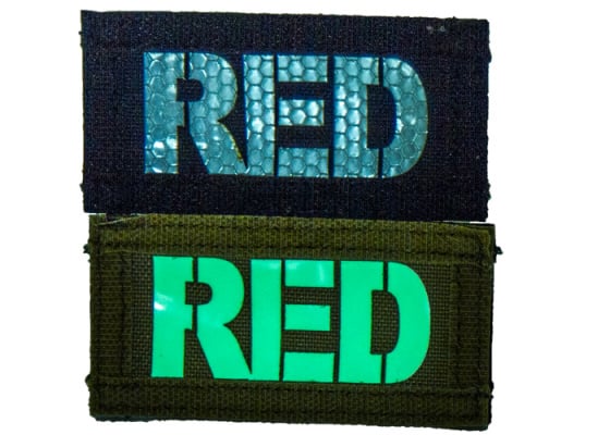 Emerson "RED" Reversible Velcro Glow In Dark I.R. Patch ( Brown / Black )