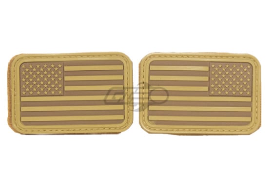 Emerson U.S. Flag Rubber Patch Forward / Reverse ( Tan )