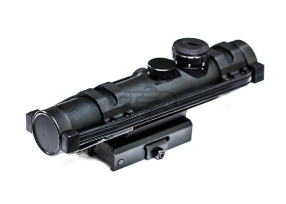 NcSTAR XRS Series 4X32 Compact Convertible Base Mount Tactical Scope ( Mil-Dot / Blue Reticle )