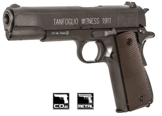 Tanfoglio Witness 1911 .177 / 4.5mm CO2 Blowback Airgun ( Black )