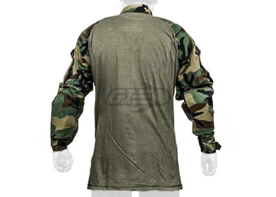 Tru Spec TRU Tactical Response 1/4 Zip Combat Shirt 50/50 Nylon Cotton ( Woodland - OD Green / S / Regular )
